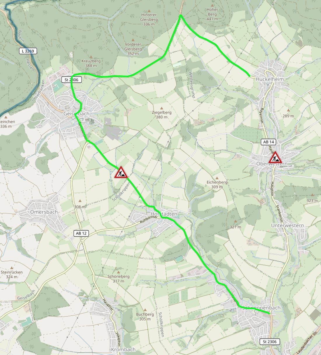 Sperrung der Ortsdurchfahrt AG